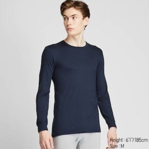 Uniqlo Heattech NWT Navy Men's Long Sleeve Small